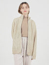 Modal Knit Zip up Cardigan Oatmeal - CHANCE'S NOI - BALAAN 1