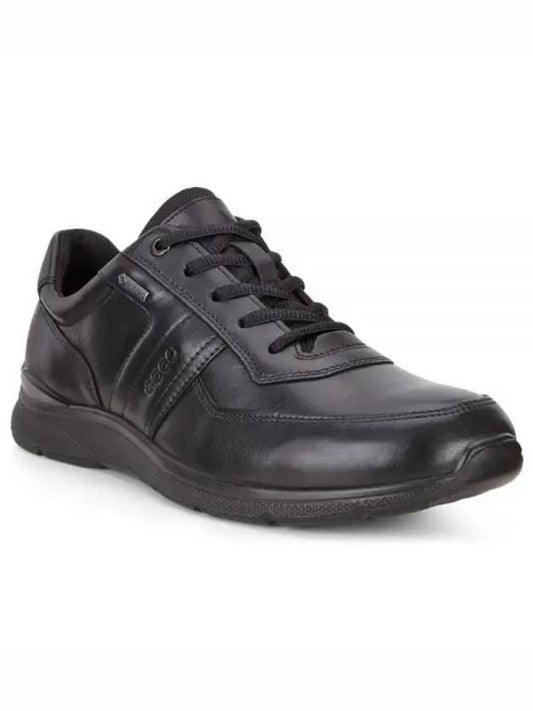 Leather Embossed Rugo Low Top Sneakers Black - ECCO - BALAAN 2
