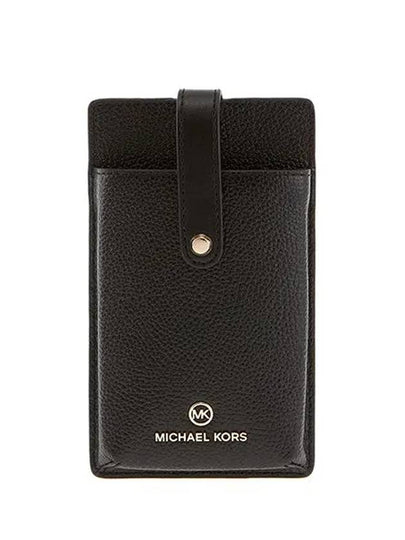 Women's Parker Clover Calf Leather Card Wallet Black - MICHAEL KORS - BALAAN 2