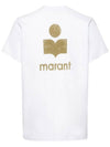 Zafferh Logo Cotton Short Sleeve T-Shirt White - ISABEL MARANT - BALAAN 2