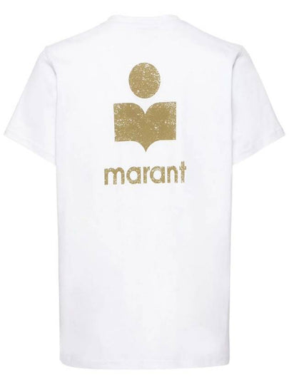 Zafferh Logo Cotton Short Sleeve T-Shirt White - ISABEL MARANT - BALAAN 2