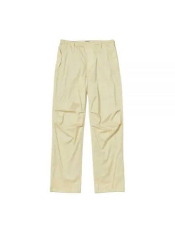 24 HARD TWIST POLYESTER SATIN LAMI AMINATE FIELD PANTS LIGHT BEIGE A24SP03SL laminated - AURALEE - BALAAN 1