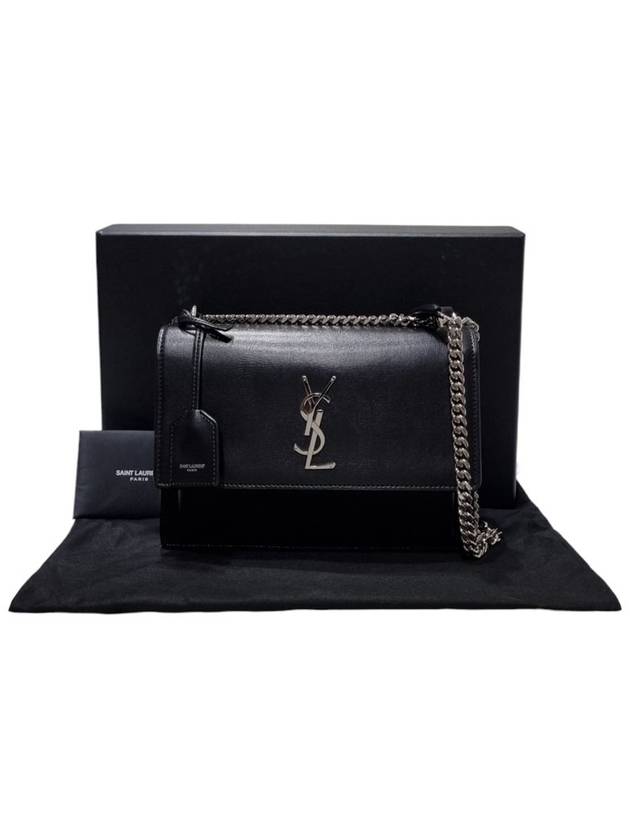 442906 Monogram Sunset Medium Silver Chain Shoulder Bag - SAINT LAURENT - BALAAN 10