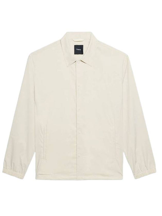 Nylon Recycled City Coach Jacket White - THEORY - BALAAN.