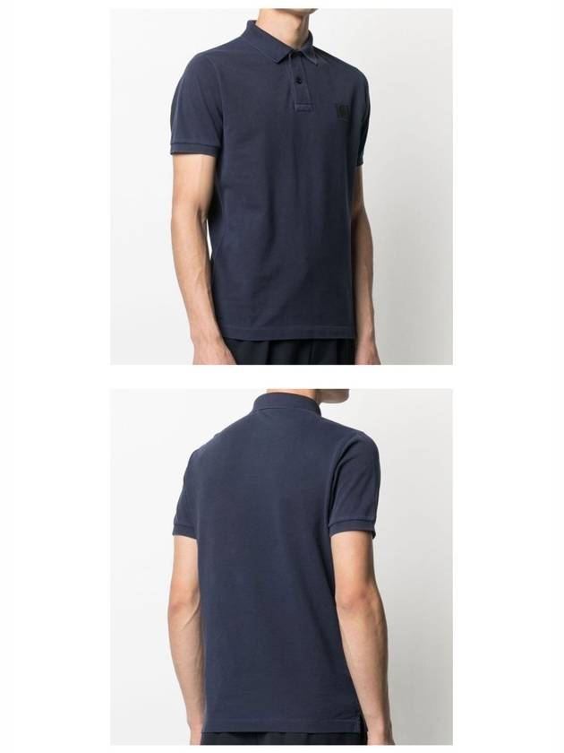 Logo Patch Washing Polo Shirt Navy - STONE ISLAND - BALAAN 6