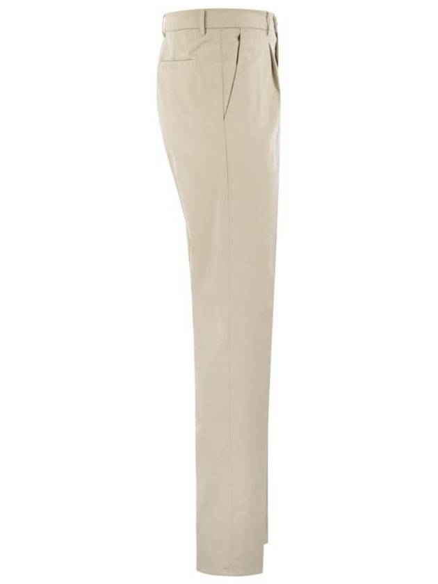 Lace Sure Fit Cotton Straight Pants Light Beige - BRUNELLO CUCINELLI - BALAAN 4