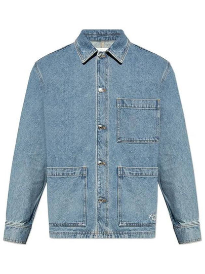 Spread Collar Denim Jacket Blue - MAISON KITSUNE - BALAAN 2