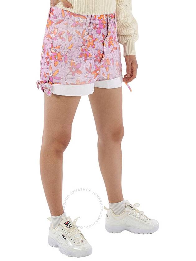 Isabel Marant Ladies Floral Print Naesqui Cotton Denim Shorts, Brand Size 40 (US Size 6) - ISABEL MARANT - BALAAN 2