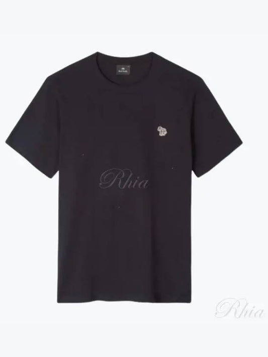 Zebra Logo Crew Neck Cotton Short Sleeve T-Shirt Navy - PAUL SMITH - BALAAN 2