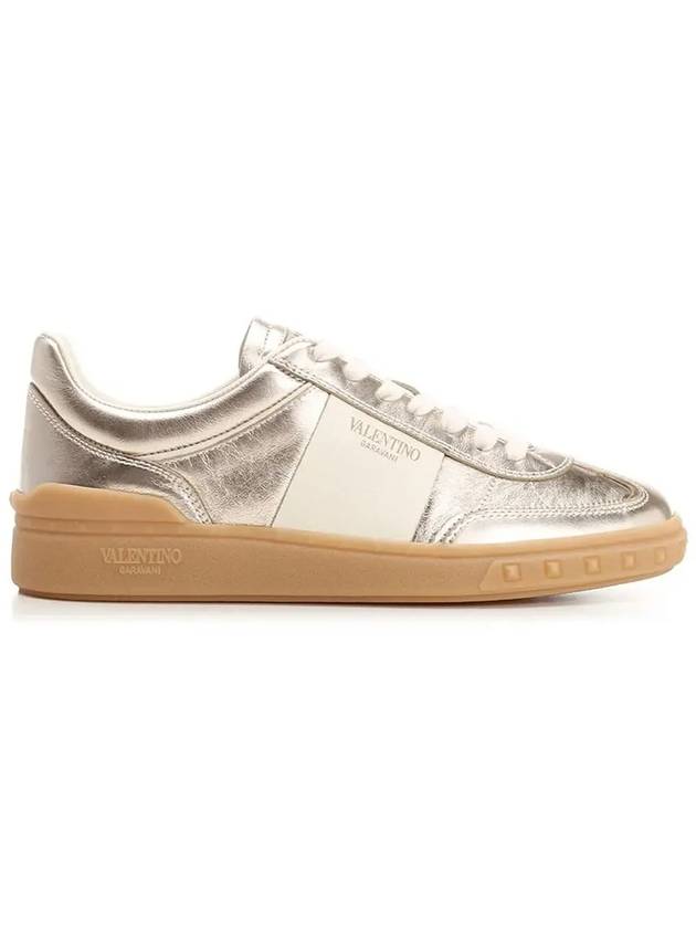 Upvillage Lace-Up Low-Top Sneakers Silver - VALENTINO - BALAAN 3