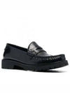 Monogram Leather Loafers Black - SAINT LAURENT - BALAAN 2