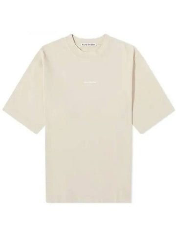 Small Logo Short Sleeve T-Shirt Champagne Beige - ACNE STUDIOS - BALAAN 1