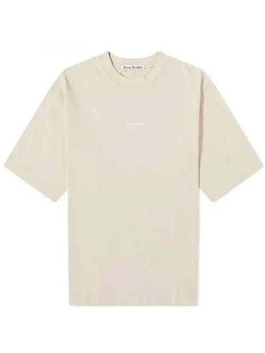 Small Logo Short Sleeve T-Shirt Champagne Beige - ACNE STUDIOS - BALAAN 1