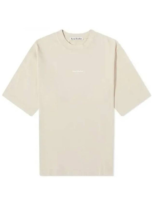 Small Logo Short Sleeve T-Shirt Champagne Beige - ACNE STUDIOS - BALAAN 1