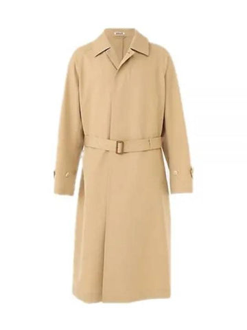 WOOL MAX CANVAS SOUTIEN COLLAR COAT A23SC01WC LIGHT BEIGE Wool Max Canvas SOUTIEN Collar Coat - AURALEE - BALAAN 1