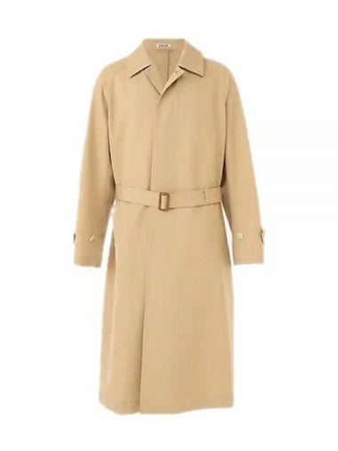 WOOL MAX CANVAS SOUTIEN COLLAR COAT A23SC01WC LIGHT BEIGE - AURALEE - BALAAN 1