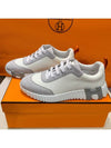 Men s Bouncing Sneakers Mesh White H Gray Orange Points - HERMES - BALAAN 4