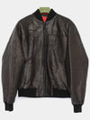 Embossed GG Logo Leather Jacket Black - GUCCI - BALAAN 3