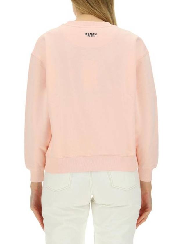 Boke Flower Embroidery Crew Neck Sweatshirt Pink - KENZO - BALAAN 4