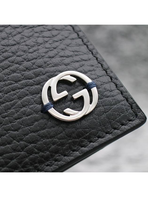 GG Interlocking Two Tone Half Wallet Black - GUCCI - BALAAN 5