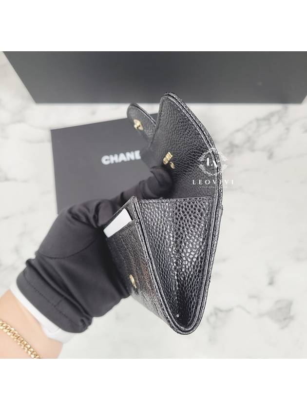 Classic Lambskin Silver Hardware Card Wallet Black - CHANEL - BALAAN.