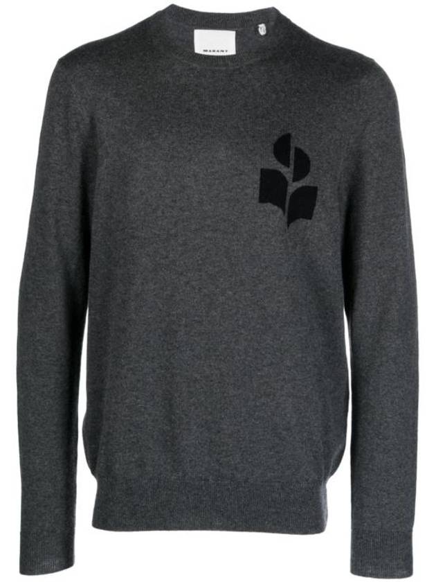 Men's Evans Logo Sweatshirt Grey - ISABEL MARANT - BALAAN 3