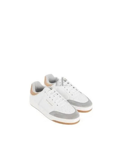 Sl61 Smooth Leather Suede Low Top Sneakers White - SAINT LAURENT - BALAAN 2