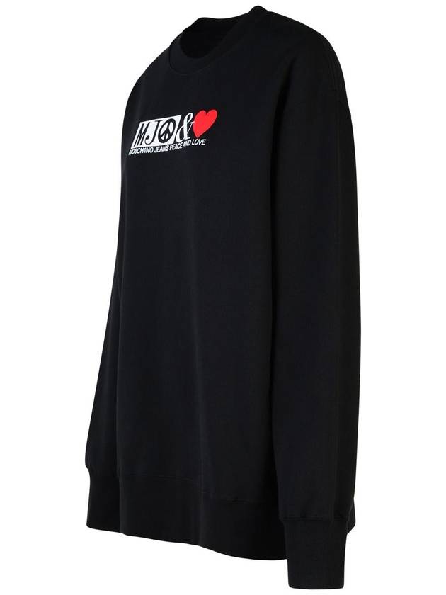 Moschino Jeans Black Cotton Sweatshirt - MOSCHINO - BALAAN 2