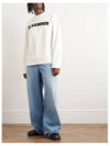 Logo Print Cotton Long Sleeve T-Shirt White - JIL SANDER - BALAAN 6