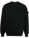 Waffen Patch Ghost Piece Cotton Sweatshirt Black - STONE ISLAND - BALAAN 1