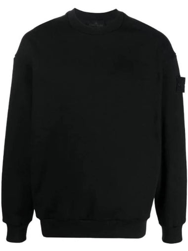 Waffen Patch Ghost Piece Cotton Sweatshirt Black - STONE ISLAND - BALAAN 1