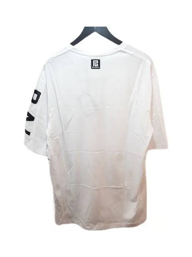 side logo short sleeve t-shirt white - BALMAIN - BALAAN 4