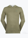 Organic Cotton Crew Knit Top Khaki - LACOSTE - BALAAN 2