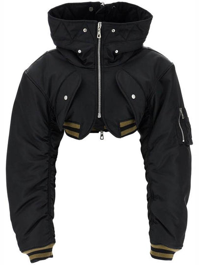 The Quilted Cropped Bomber Jacket Black - JEAN PAUL GAULTIER - BALAAN 2