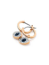 Evil Eye Hoop Earrings Blue Rose Gold - SWAROVSKI - BALAAN 5