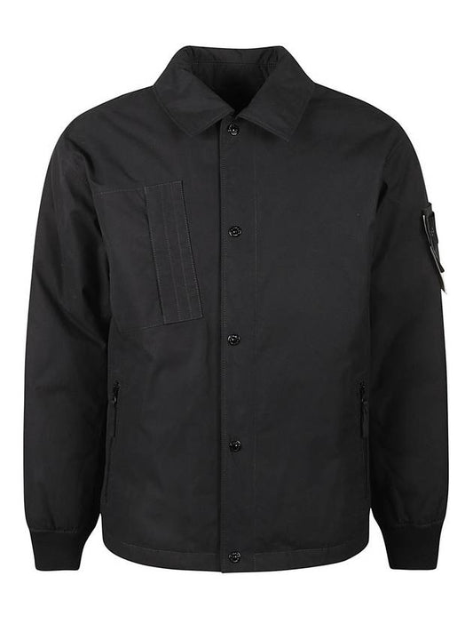 Ghost Piece O-Ventile Down Jacket Black - STONE ISLAND - BALAAN 1