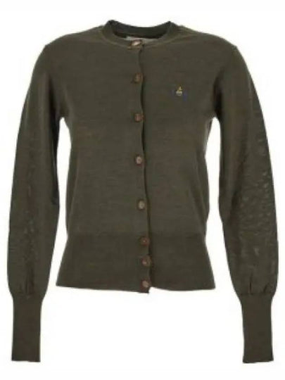 Bea Embroidered Logo Cardigan Green - VIVIENNE WESTWOOD - BALAAN 2