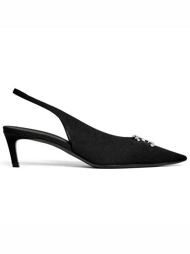 Alma Triomphe Slingback Grosgrain Black - CELINE - BALAAN 3