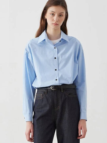 Button basic oxford shirt sky blue - LESEIZIEME - BALAAN 1