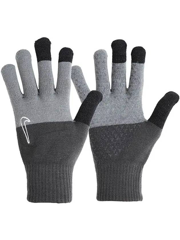 TechGrip Graphic Knit Gloves Gray - NIKE - BALAAN 3