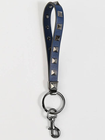 Rockstud Key Ring Blue - VALENTINO - BALAAN 1