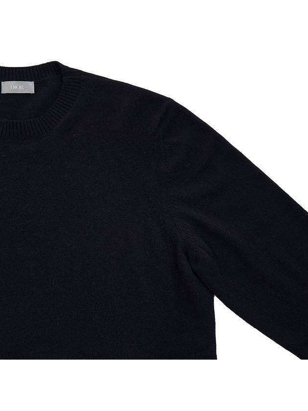 CD Icon Signature Cashmere Knit Top Navy - DIOR - BALAAN 5