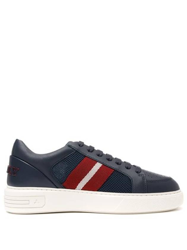 Melys Leather Low-Top Sneakers Navy - BALLY - BALAAN 5