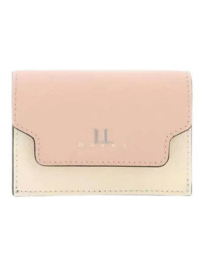 Saffiano Color Block Tri-Fold Half Wallet Pink - MARNI - BALAAN 2