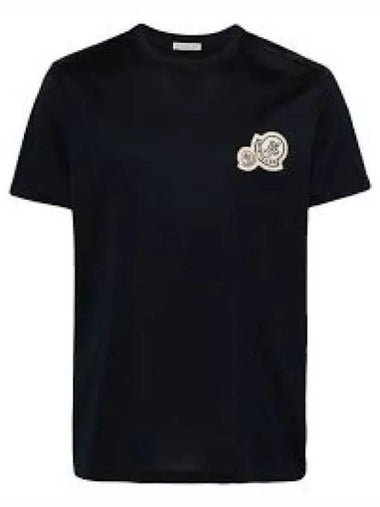 8C00025 8390Y 999 Double Logo Patch T Shirt 1327575 - MONCLER - BALAAN 1