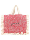 Crochet Tote Bag Pink - GANNI - BALAAN 2