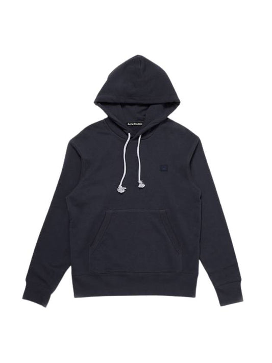 Studios Face Patch Logo Hooded Top Navy - ACNE STUDIOS - BALAAN.