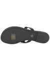 Women's Miller Leather Flip Flops Black - TORY BURCH - BALAAN.