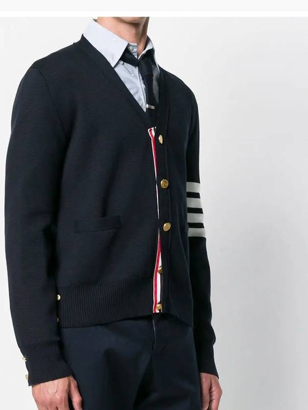 Milano Stitch 4 Bar Cardigan Navy - THOM BROWNE - BALAAN 4