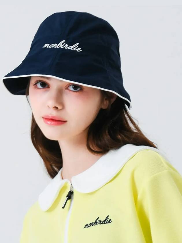 Ribbon tie nylon bucket hat NAVY - MONBIRDIE GOLF - BALAAN 7